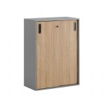 Skjutdörrskåp 80x40x107,5cm - Grå stomme/urban oak dörrar - Bild 2