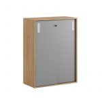 Skjutdörrskåp 80x40x107,5cm - Urban oak stomme/grå dörrar - Bild 2