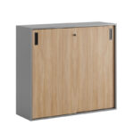 Skjutdörrskåp 120x40x107,5cm - Grå stomme/urban oak dörrar - Bild 2