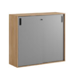 Skjutdörrskåp 120x40x107,5cm - Urban oak stomme och grå dörrar - Bild 3