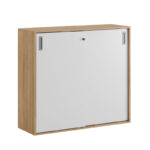 Skjutdörrskåp 120x40x107,5cm - Urban oak stomme och vita dörrar - Bild 2